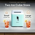 thumbnail image 3 of Igloo Automatic Self-Cleaning 26-Pound Ice Maker, Countertop Size, Large or Small Ice Cubes, LED Control Panel, Ice Scoop Included, Aqua, 3 of 6