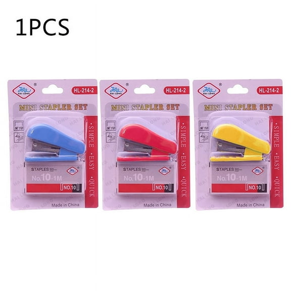 Mini Stapler with Staples Built in Staple Remover Cute Cartoon Portable Stapler Set Stationery Great Gift Studnet Prize