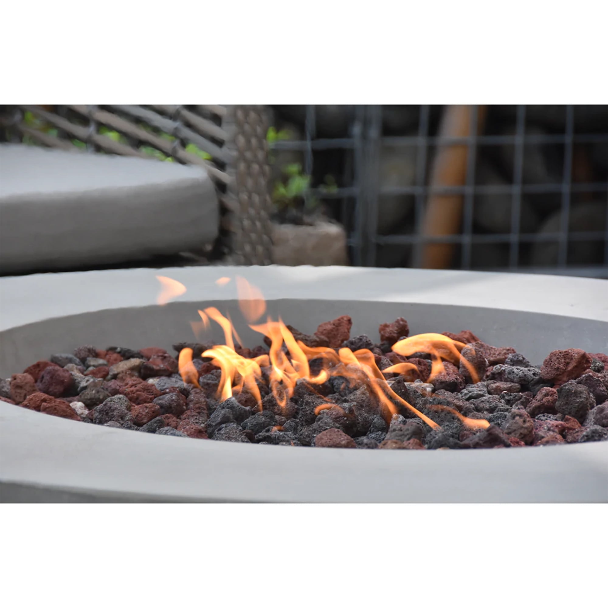 Elementi Liquified Petroleum Lunar Bowl Fire Pit w/ Auto Ignition