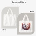 thumbnail image 2 of Cauagu White Red Cat Couple Pattern Women's Plush Tote Bag,Soft Underarm Bag Ladies Fluffy Shoulder Bag Plush Handbag Women Furry Tote Bag for Autumn and Winter, 2 of 7