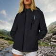thumbnail image 2 of GEWSEY Womens Winter Snow Jacket Mountain Hiking Jacket Windbreaker Rain Coat Plus Size Outdoor Jacket Fleece Lined Down Coat (Black, L), 2 of 4