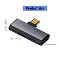 thumbnail image 5 of USB C 90 Degree Adapter 100W 10Gbps Right Angled Adapter USB Type C Male to Double Female Angled Connectors for PC, 5 of 14