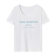 thumbnail image 1 of Camiseta de verano para mujer, camiseta de manga corta para viajar, senderismo, desplazamientos, compras, 1 of 7