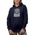 thumbnail image 2 of Funny I Just Want to Go Fishing & Ignore All of My Adult Problems, Navy Blue Hooded Sweatshirt or Hoodie, Medium, 2 of 5