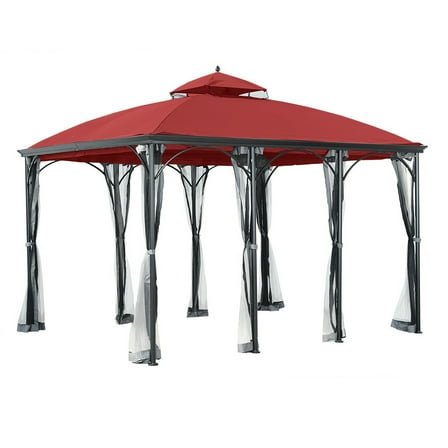 Garden Winds Replacement Canopy Top Cover for the Somerset Gazebo - Cinnabar