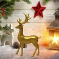 thumbnail image 5 of HCTSHG Christmas Reindeer Figurines, Resin Elk Sculpture Miniature Figurine Xmas Deer Statue Artificial Animal Crafts Home Decoration Ornament, 5 of 6