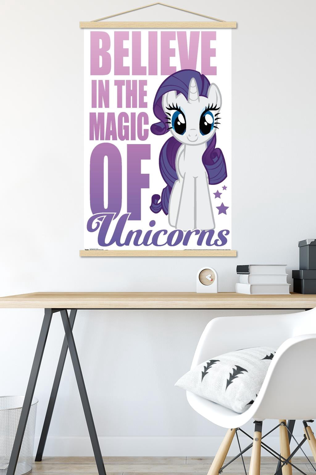Hasbro My Little Pony - Believe Wall Poster with Wooden Magnetic Frame, 22.375" x 34"