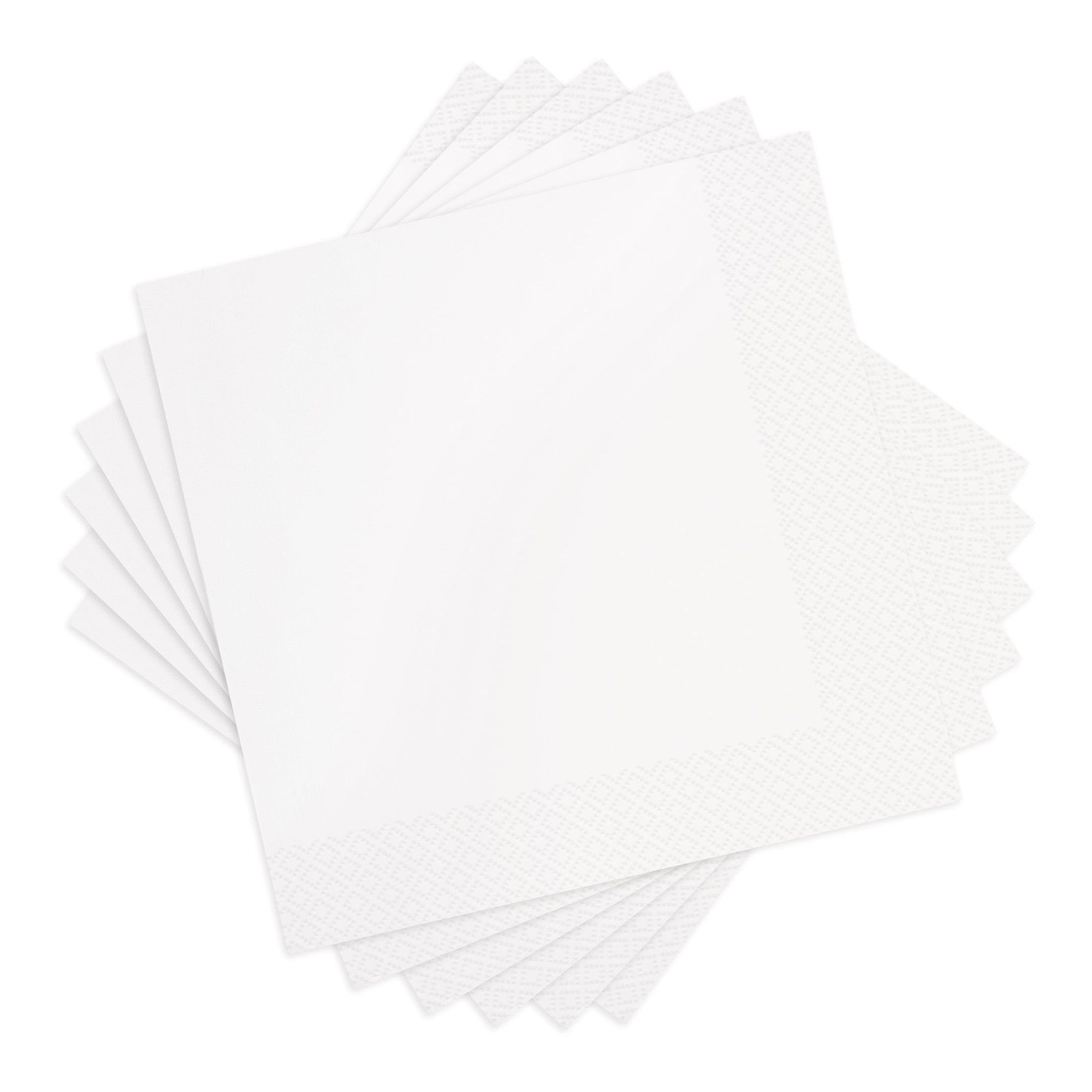 24CT 6.5IN x 6.5IN White Disposable Paper Napkins by Way To Celebrate