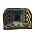 thumbnail image 6 of Toaster Covers 2 Slice, 3d Abstract Chess Board Waterproof Bread Machine Cover Fits for Standard 2 Slice Toasters, Home Decor Toaster Protection with Hanging Rope, 6 of 7