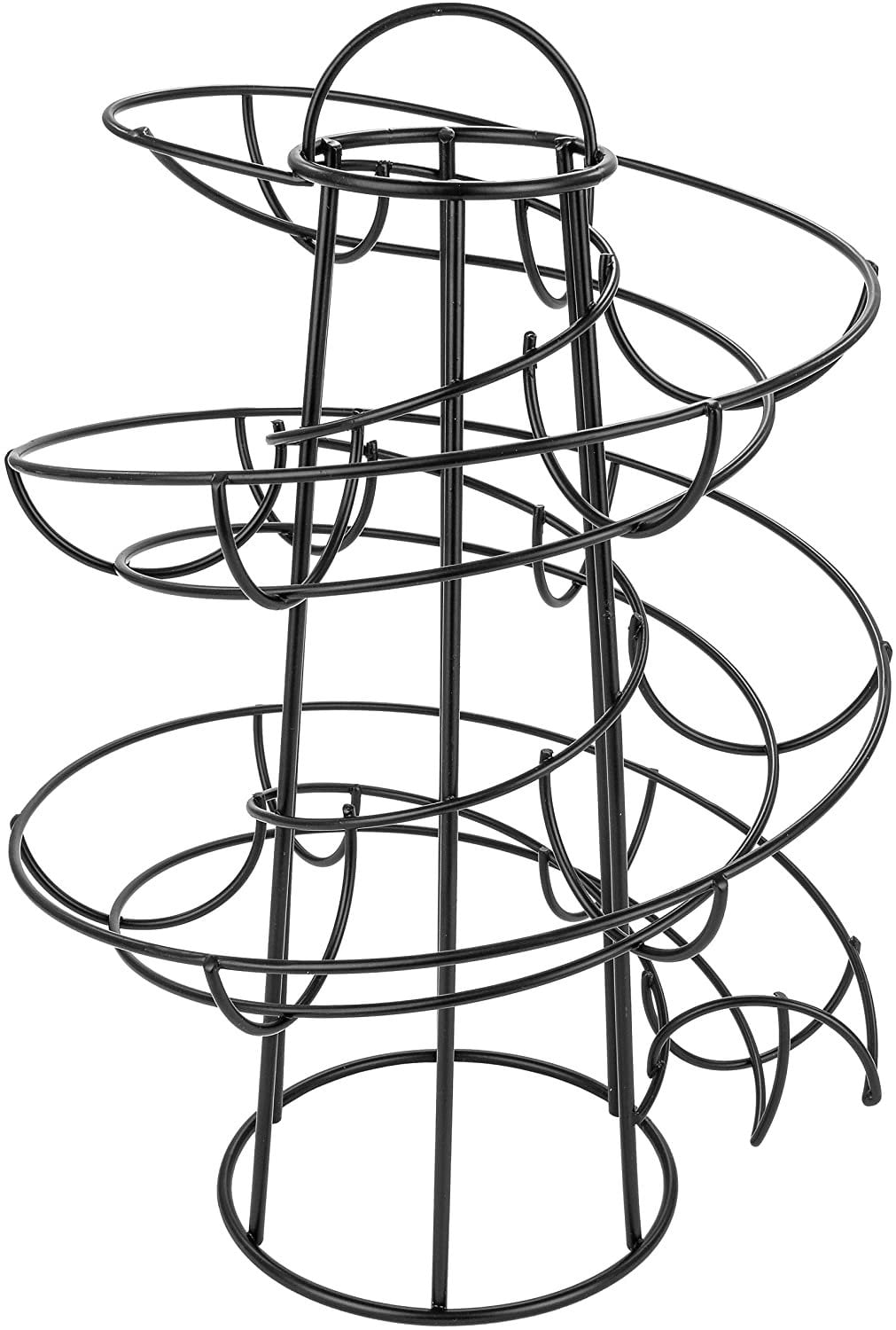 Egg Skelter Deluxe Modern Spiraling Dispenser Rack, Black