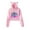Pink, variant on Split Fiction Cat ear hoodie fashion trend women's short hoodie sportswear