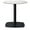 White, variant on LeisureMod Vail Round Dining Table 27" Wide with Sintered Stone Top and Powder-Coated Square Steel Black Base Kitchen Table, Seats 2-3 Person for Modern Home, White