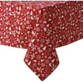 thumbnail image 7 of Bell and Snowflakes Cotton Blend Tablecloth, 60 x 120 Inch Rectangle, Red Christmas Bell and Snowflake Pattern, Holiday Table Cover for Festive Dining and Seasonal Decor, 7 of 7