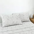 thumbnail image 2 of EnvioHome 100% Cotton Bed Sheets, 3 Piece - Cool & Crisp Cotton Percale Twin Bed Sheets - Paisley Grey, 2 of 8