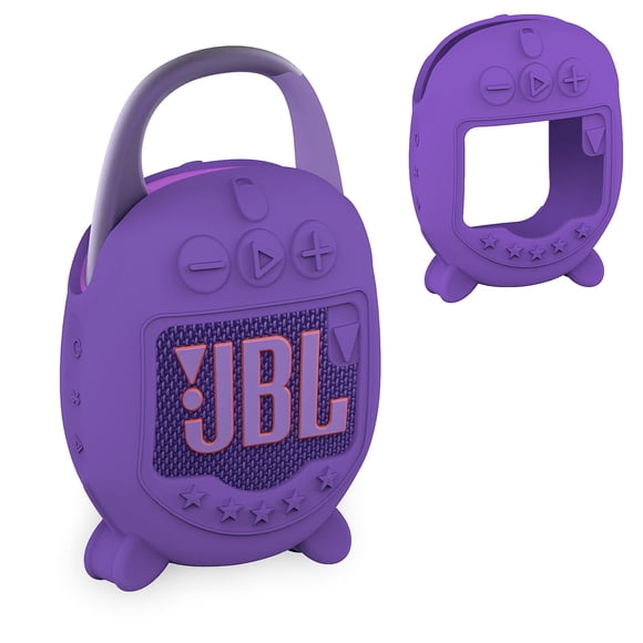 Funda de silicona XEGIMOR compatible con JBL Clip 5 Morada