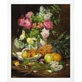 thumbnail image 2 of Roses in a Vase, Pears in a Porcelain Bowl and Fruit on an Oak Table, Botanical Framed Art Print Wall Art by Louis Marie De Schryver Sold by Art.Com, 2 of 5