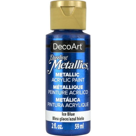 UPC: 0016455175309 | DecoArt Dazzling Metallics Acrylic Paint 2 oz. Ice Blue