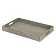 thumbnail image 5 of Contemporary Home Living 18.75" Gray Rectangular Wooden Tray with Handles, 5 of 5