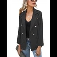 thumbnail image 1 of Chaqueta Blazer para Mujer, Informal, de Negocios, con Frente Abierto, Solapa, Elegante Abrigo con Bolsillos Negro XXL, 1 of 8