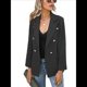 thumbnail image 1 of Chaqueta Blazer para Mujer, Informal, de Negocios, con Frente Abierto, Solapa, Elegante Abrigo con Bolsillos Negro XL, 1 of 8