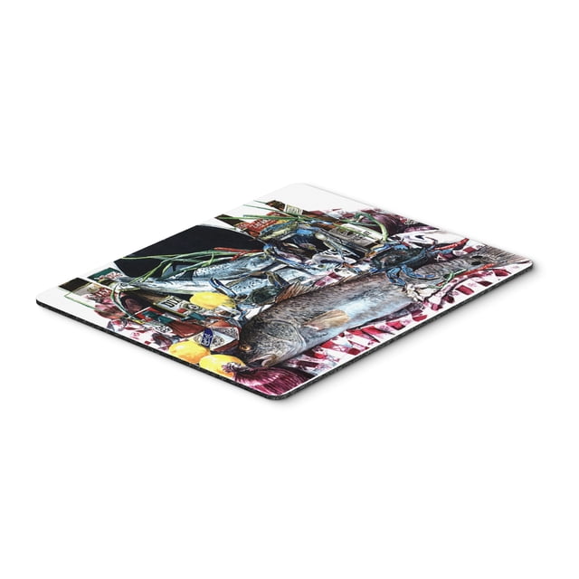 "Ratón de Caroline's Treasures / Hot Pad / Trivet, Fish & Beers From New Orleans (1001MP)" Caroline's Treasures 1001MP