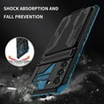 thumbnail image 6 of for Samsung Galaxy S21 FE Wallet Case, with Credit Card Holder Stand Kickstand Slim Rugged Shockproof Heavy Duty Defender Armor Military Grade Protective Case for Samsung Galaxy S21 FE,Blue, 6 of 9