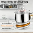 thumbnail image 4 of Walchoice 2 Quart Saucepan with Glass Lid, Tri-Ply Stainless Steel Milk Pan, Metal Induction Cookware for Soup Pasta, 4 of 7