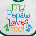 thumbnail image 4 of Inktastic My Pepaw Loves Me Grandchild Boys or Girls Baby Bib, 4 of 4