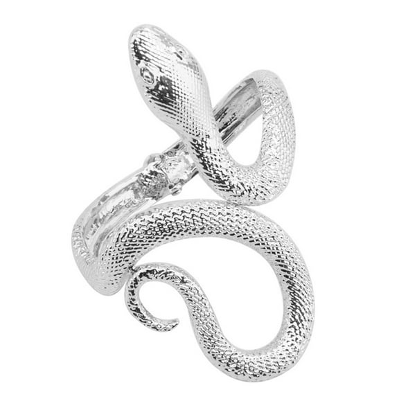 Fogun Gothic Unisex Snake Shaped Open Bracelet for Men and Women Punk Hiphop Styles Irregular Bangle Fashion Statement Jewelry