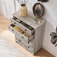 thumbnail image 4 of Joaxswe 6-Drawer Dresser Chest Tall Drawers Wood Cabinet for Bedroom, Hallway, Grey Oak, 4 of 8