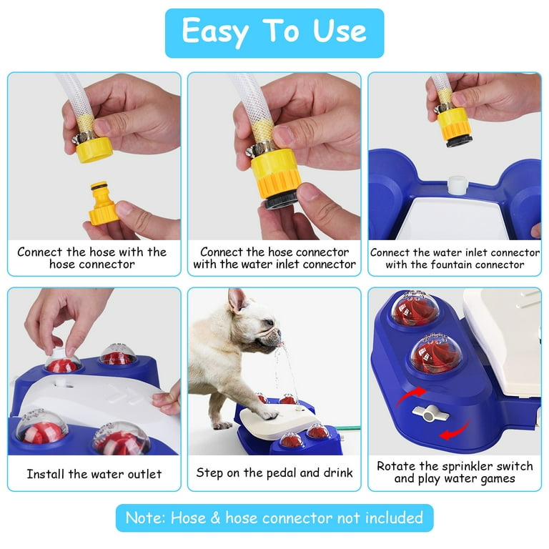 Dog water fountain clearance connected to hose