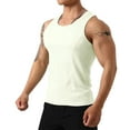 thumbnail image 1 of pstuiky Camiseta sin mangas para hombre, Camiseta de verano para hombre, color liso, sin mangas, cuello redondo, informal, deportiva, cuello redondo Camisas para hombres m, 1 of 5