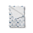 thumbnail image 2 of Lighthouse Soft Flannel Fleece Throw Blanket, Hand Drawn Watercolor Sea Elements Beach Holiday Pattern Vintage Illustration, Cozy Plush for Indoor and Outdoor Use, 50" x 60", Blue White, by Ambesonne, 2 of 6