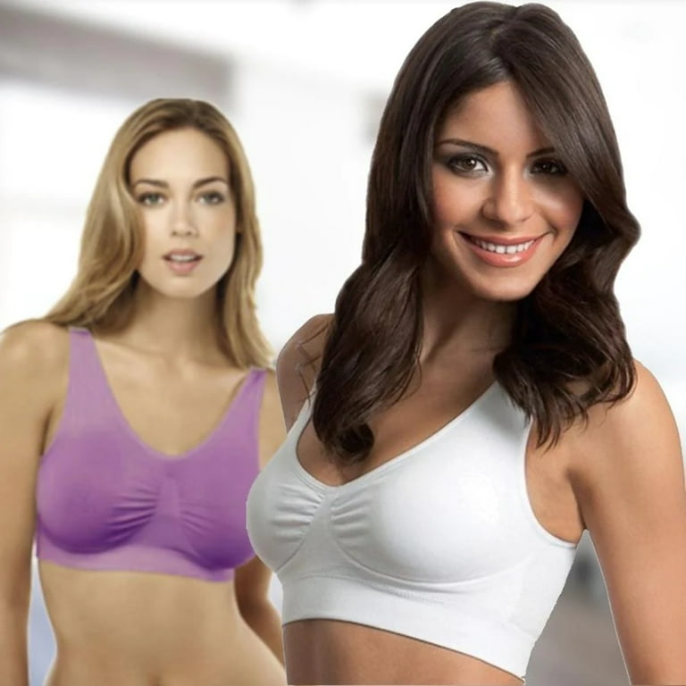 3-Pack: Seamless Miracle Bras with Removable Pads - Assorted Color Sets