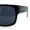 Shiny Black - Silver Logo, variant on Kush Mens Flat Top Horn Rim Plastic All Black Gangster Shade Sunglasses Matte Black - Silver Logo