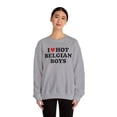 thumbnail image 4 of Belgian Belgium Wife Girlfriend Husband Sweatshirt Gifts Crew Neck Shirt, 4 of 7