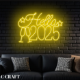thumbnail image 3 of C-CRAFT Hello 2025 Neon Led Light for New Year Party Home Wall Art Decor, 3 of 5