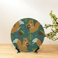 thumbnail image 6 of Zufioo Knitted Woodland Squirrel Print Bone China Decorative Plate, Ceramic Dinner Plate with Stand Ceramic Decoration Homewares-6in, 6 of 6