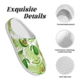 thumbnail image 5 of Wukai Avocado And Tropical Palm Leaves Print Women's Indoor Bedroom Slipper Slip On Shoes, Unisex House Shoes with Anti-Skid Sole for Men, Gift for Women Men-39/40, 5 of 7