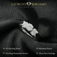 thumbnail image 3 of .83 CTTW Moissanite Engagement Ring in 925 Sterling Silver, Promise Ring, Giorgio Bergamo Size 8, 3 of 5