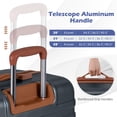 thumbnail image 4 of Costway Ensemble de Bagages 3 Pcs ABS PC Coque Rigide Ensemble de Valises avec Serrure TSA Télescope Poignées en Aluminium et Roues Pivotantes à 360°, 4 of 10