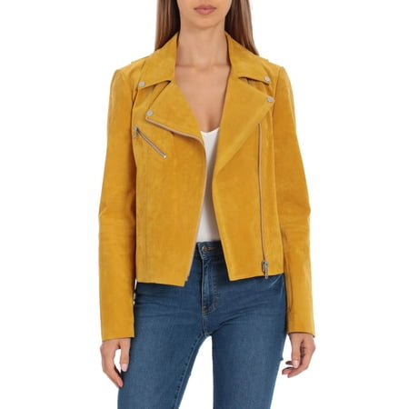 BAGATELLE.NYC Genuine Suede Biker Jacket