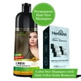thumbnail image 2 of (3 pack) Herbishh Hair Color Shampoo For Gray Hair – Linen Hair Dye Shampoo 3 In 1 | Ammonia-Free 500ml + Color Stain Remover | Hair Color Shampoo For Men & Women, 2 of 4