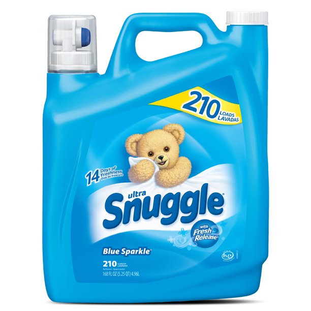 Snuggle Liquid Fabric Softener, Blue Sparkle, 168 Ounce, 210 Loads
