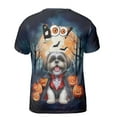 thumbnail image 2 of Happy Halloween Vampire Shih Tzu BOO with Pumpkins Fun and Spooky All Over Print 3D Shirt Unisex Merch Lion Dog Lover Gifts - 00018, 2 of 6