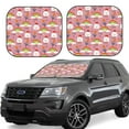 thumbnail image 6 of Kdxio Cartoon Chicken Print 2-Piece Sun Shade Front Windshield - Foldable Car Front Window Sunshades for Most Sedans SUV Truck, 6 of 6