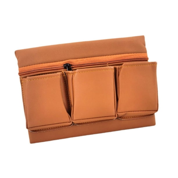 Caja de almacenamiento para reposabrazos de ventana de coche, caja de almacenamiento para teléfonos móviles y tarjetas. Marrón