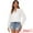 White, variant on DARING DIVA Women's Puff Sleeve V Neck Hollow Out Blouse XS White