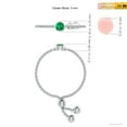 thumbnail image 4 of ANGARA Natural Bezel-Set Round Emerald Bolo Ring in 14K White Gold for Women (Size-3mm) | May Birthstone, Birthday, Anniversary, Jewelry Gift for Women | Natural Emerald Ring, 4 of 8