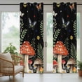 thumbnail image 5 of Outdoor Curtains for Patio Waterproof, Spring Mushrooms Outdoor Privacy Panels Grommet, Farmhouse Pastoral Botanical Stars Rustic Blackout Outside Curtains for Porch/Cabana 54"x84", 1 Panel, 5 of 8